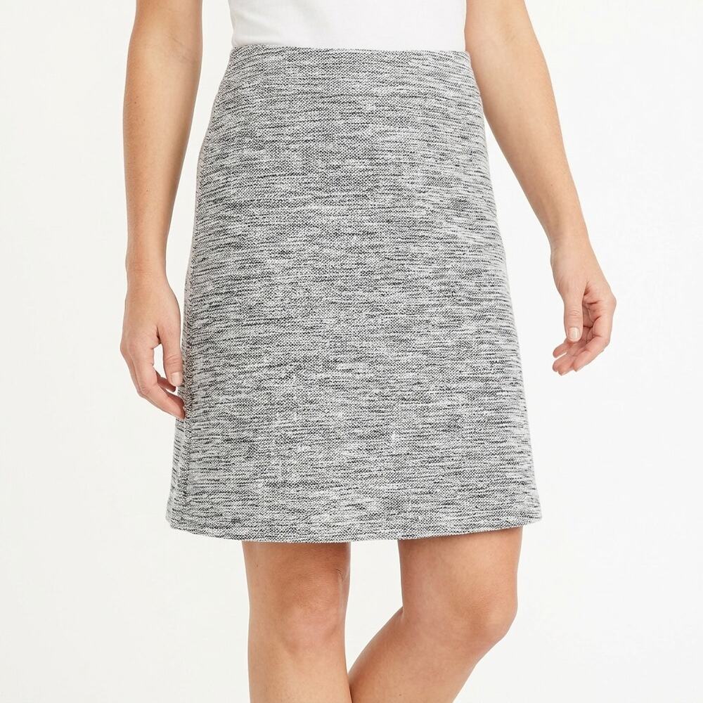 Loft Fibres Gray A-Line Mini Heathered Skirt Women Size Xl